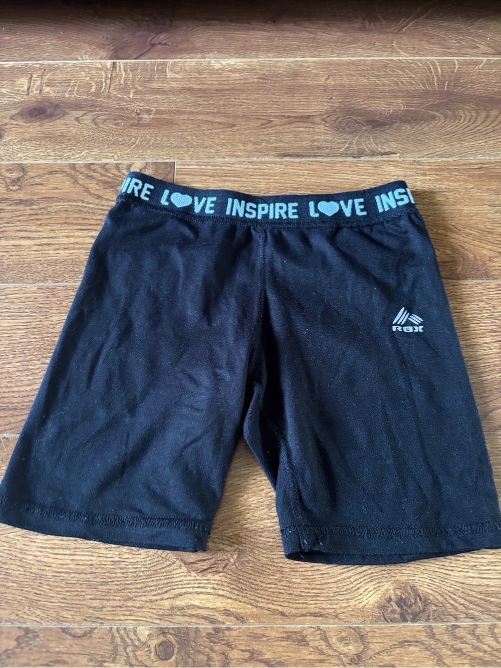 RBX girls Black Athletic Shorts with Inspire Waistband in size M